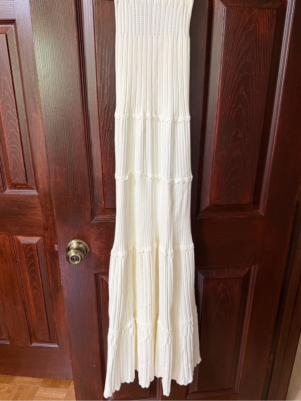NWT Meshki Finley Pointelle Knit Maxi Dress in Ivory - Picture 10 of 15